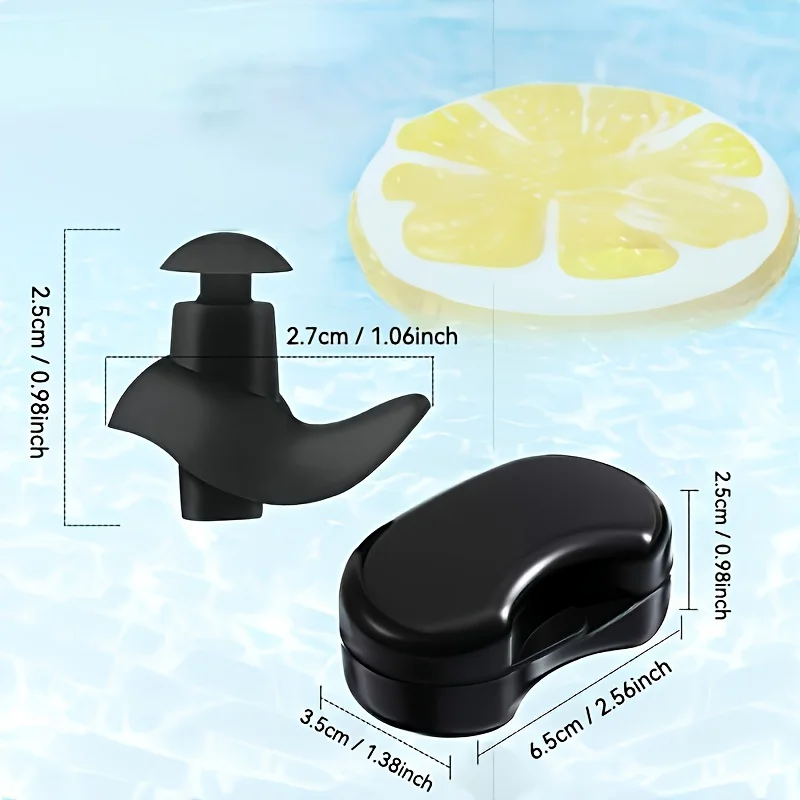 Waterproof Silicone Nose Clip And Ear Plug Set - Suitable For Swimming, Diving, And Fitness, A Must-Have For Water Activities.