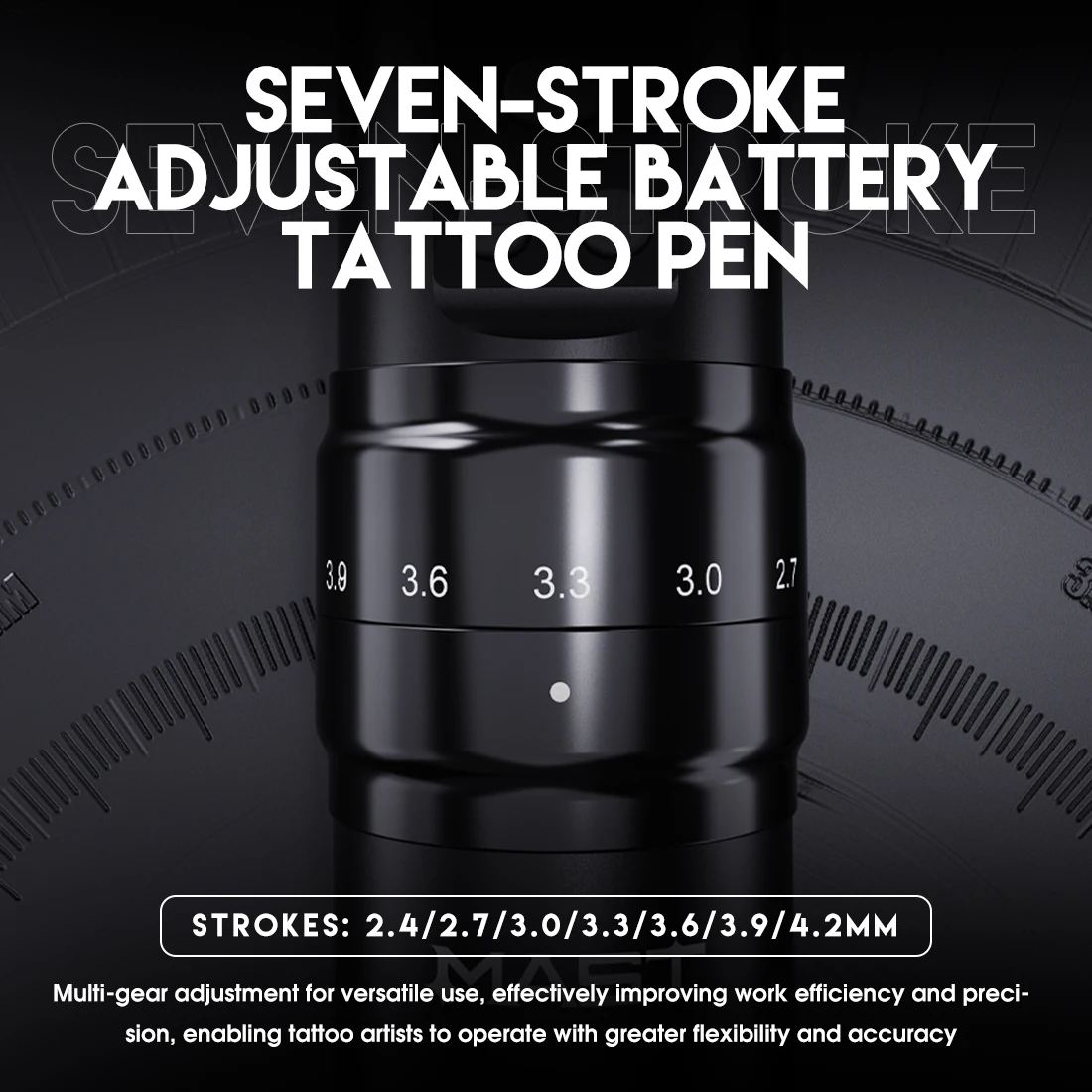 Mast Fold2 PRO طقم الوشم اللاسلكي 2.4/2.7/3.0/3.3/3.6/3.9/4.2 مللي متر السكتات الدماغية Coreless Motor 2000mAh * 2 بطارية Mast Pro Cartridges #2