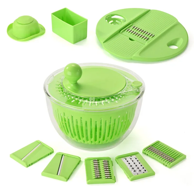 

Bestseller Multifunctional Grater Slicer Press Vegetable Dehydrator Drainer for Salad Fitness Meal Fruit & Veg Kitchen Tool