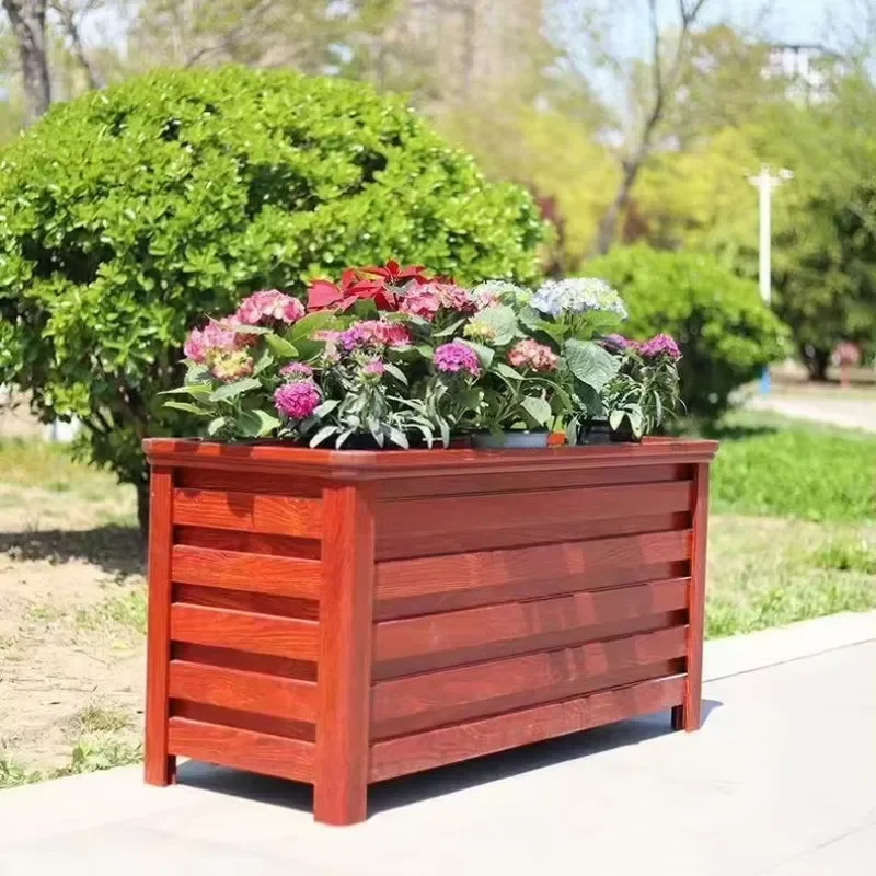 Modern Design High-Durable Aluminum Alloy Flower Pot Street Flower Boxes Indoor Outdoor Growing Planter for Home & Garden Use