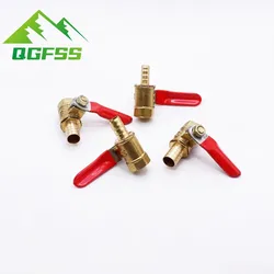 Brass Barbed ball valve 4-12 Hose Barb 1/8'' 1/2'' 1/4'' Female Thread Connector Joint Copper Pipe Fitting Coupler Adapter