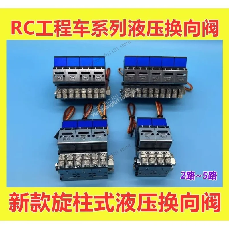 DF Model Rotary Spool Hydraulic Directional Valve, Open Center 2-5 Ways for 1/12 Construction Machinery Hydraulic System Model