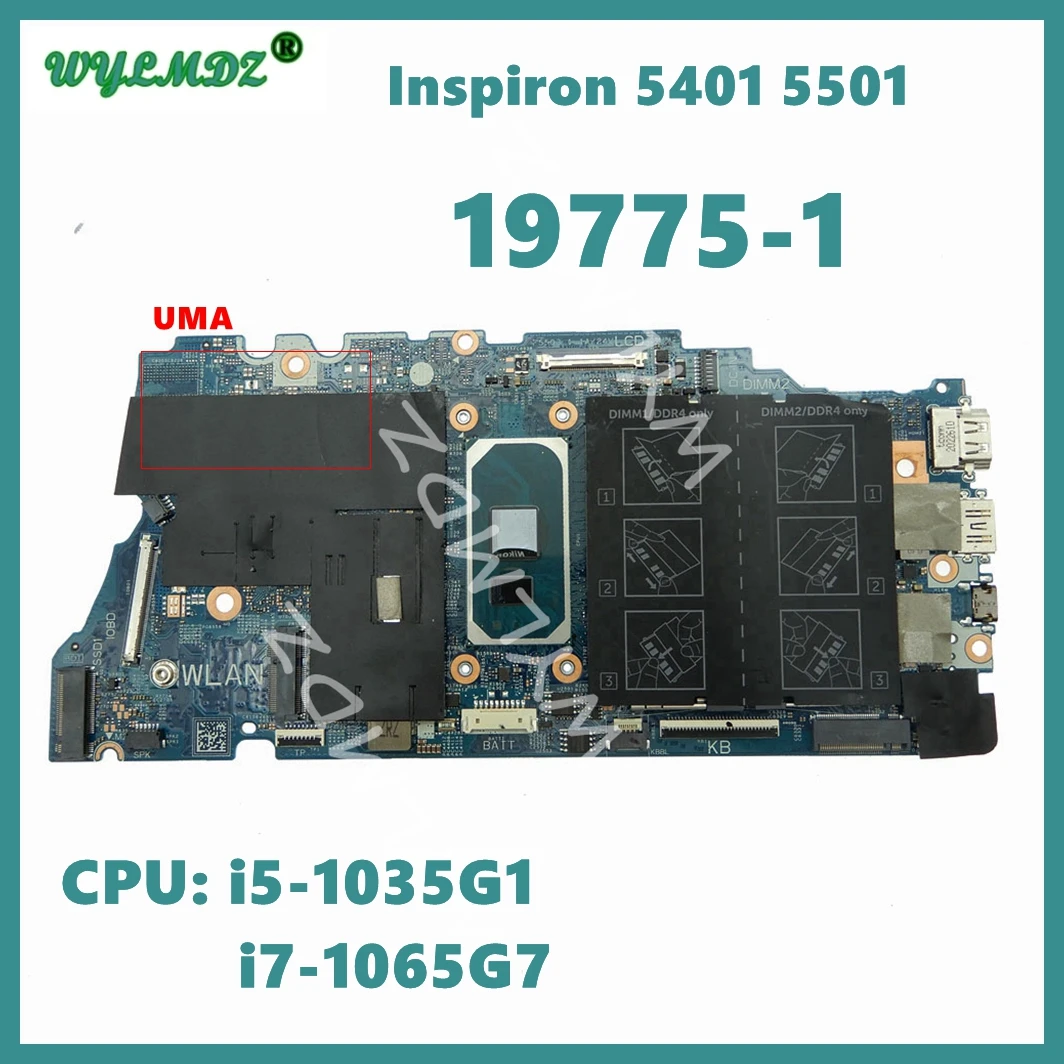 

19775-1 i5-1035G1 / i7-1065G7 CPU Laptop Motherboard For Dell INSPIRON 5501 Mainboard CN 0TG76R 0WT9WW Test OK