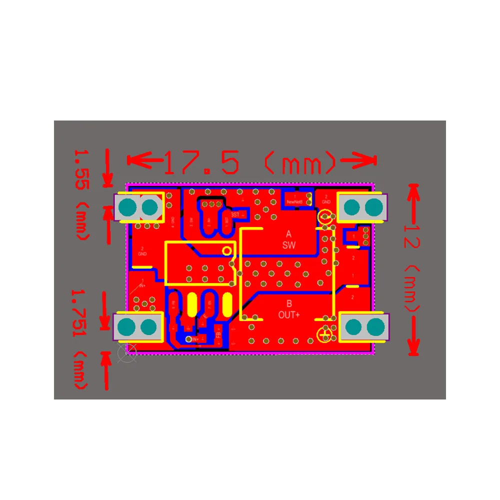 Imagem -06 - Mini Dc-dc Buck Módulo Conversor Regulador de Tensão Pcb Board Step Down Fonte de Alimentação 5v30v a 3.3v 5v 3a