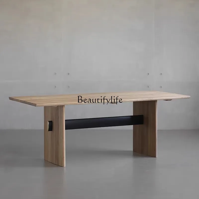 

Nordic solid wood dining table modern minimalist household small apartment