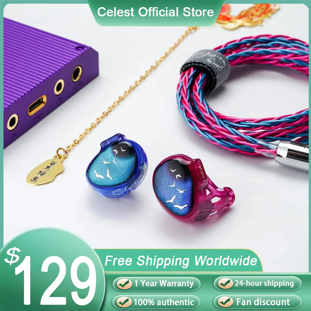 

Celest Phoenixcall 1DD+2BA+2 PFD In Ear Monitors Earphones Wired Headphones With 0.78 2pin Plug Cable Earbud Gifts Hifi IEMs ﻿
