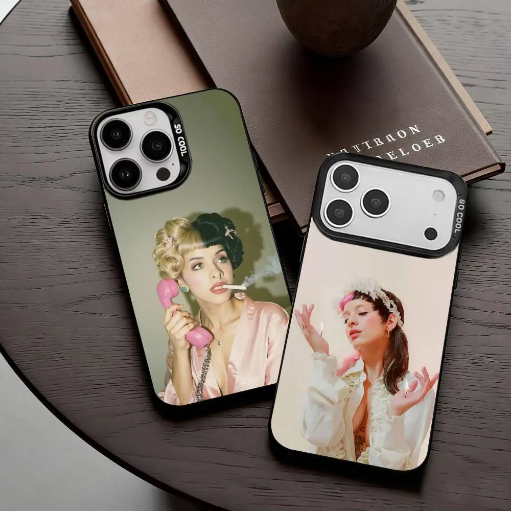 

Singer M-M-Melanie Portals M-Martinez Phone Case For iPhone17,16,15,14,13,12,11 Plus,Pro Max Black Candy Silver Plated Cover