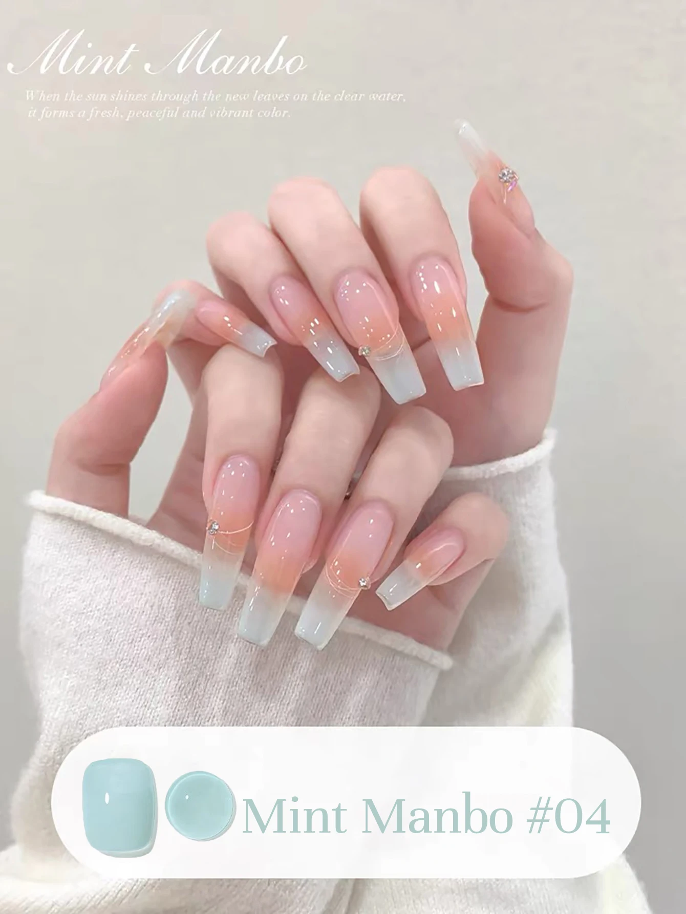 ZH 1-18 ชิ้น Mint Mambo เจลเล็บ 2025 ใหม่ Ice Permeable ครีมสีเขียวสีฟ้าสีเขียวพิเศษสําหรับเล็บ Shop เล็บอุปกรณ์เล็บ