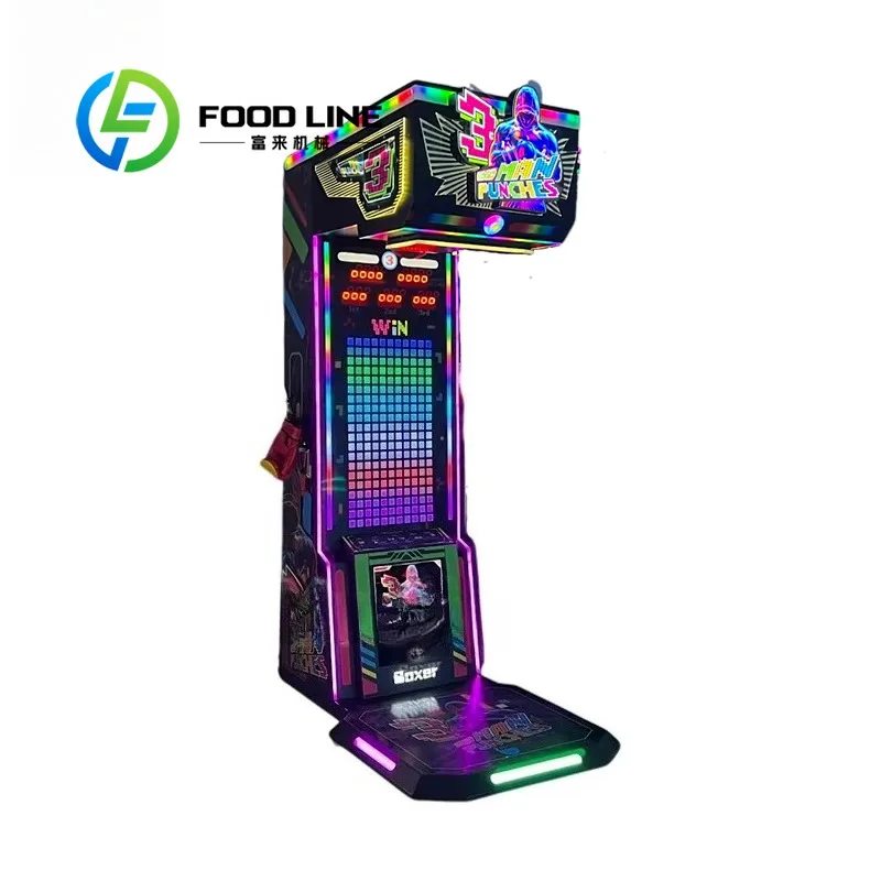 Coin-Operated Punch Boxing Arcade Game Machine for Indoor Entertainment Made of Durable Fiberglass for Game Centers