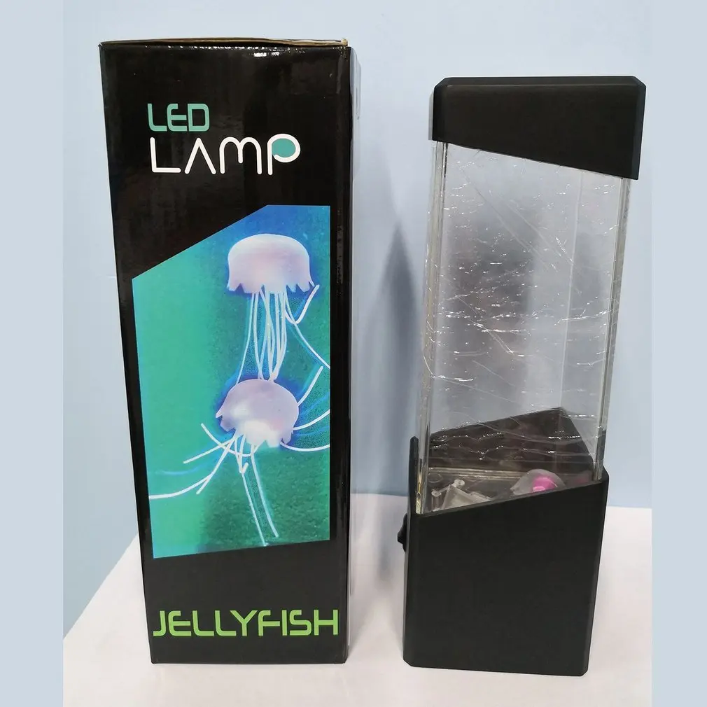 Medusa Water Ball Aquarium Box LED Lights Lamp Relax comodino Mood Light per la decorazione domestica comodino Fun Magic Lamp Gift