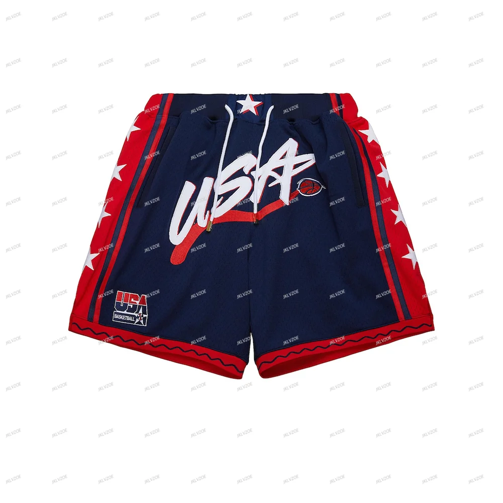 24/25 Men USA Basketball Mitchell Train Team Adult Sports Clothes Shorts Boys Male Teenager Children Kids Men Western Bulldogs