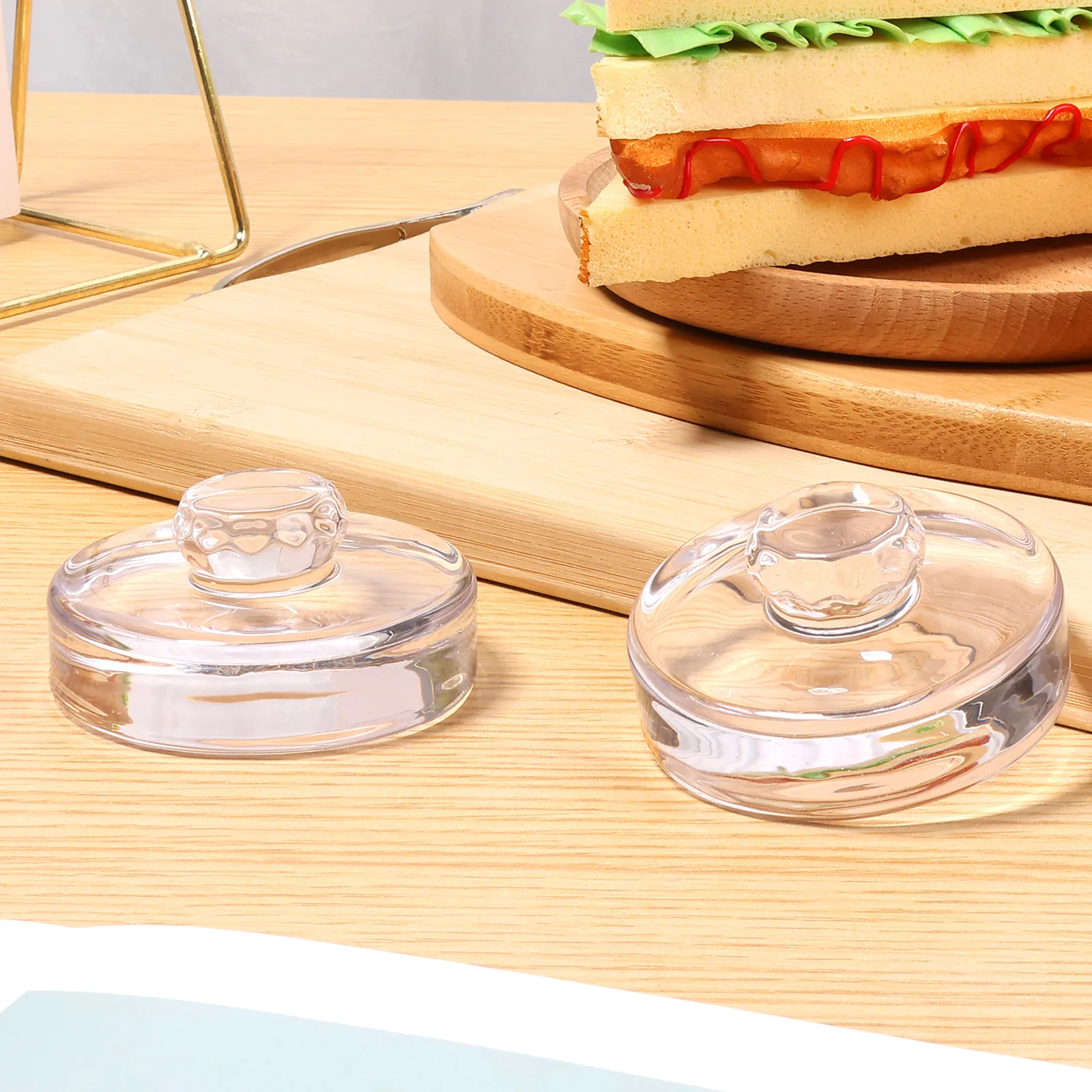 12Pcs Fermentation Jar Weight Lid Glass Lid Pickles Can Weights Heavy Glass Fermenting Lid for Jar Pickle Pickling Crock Kimchi