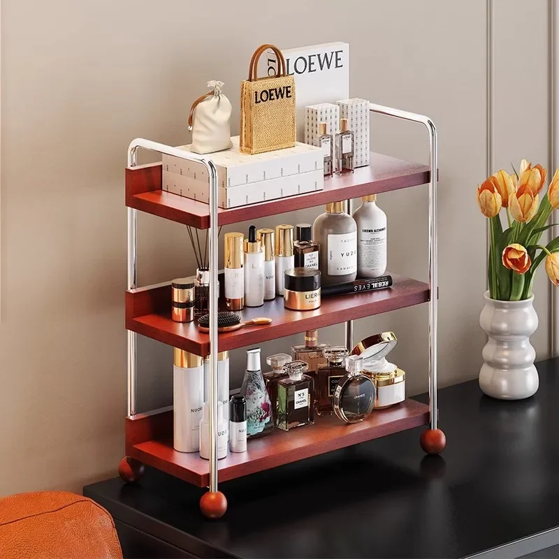 

Middle Ancient Kitchen Rack Solid Wood Multilayer Cup Holder Living Room Organizer Shelf Aromatherapy Skincare Display Stand