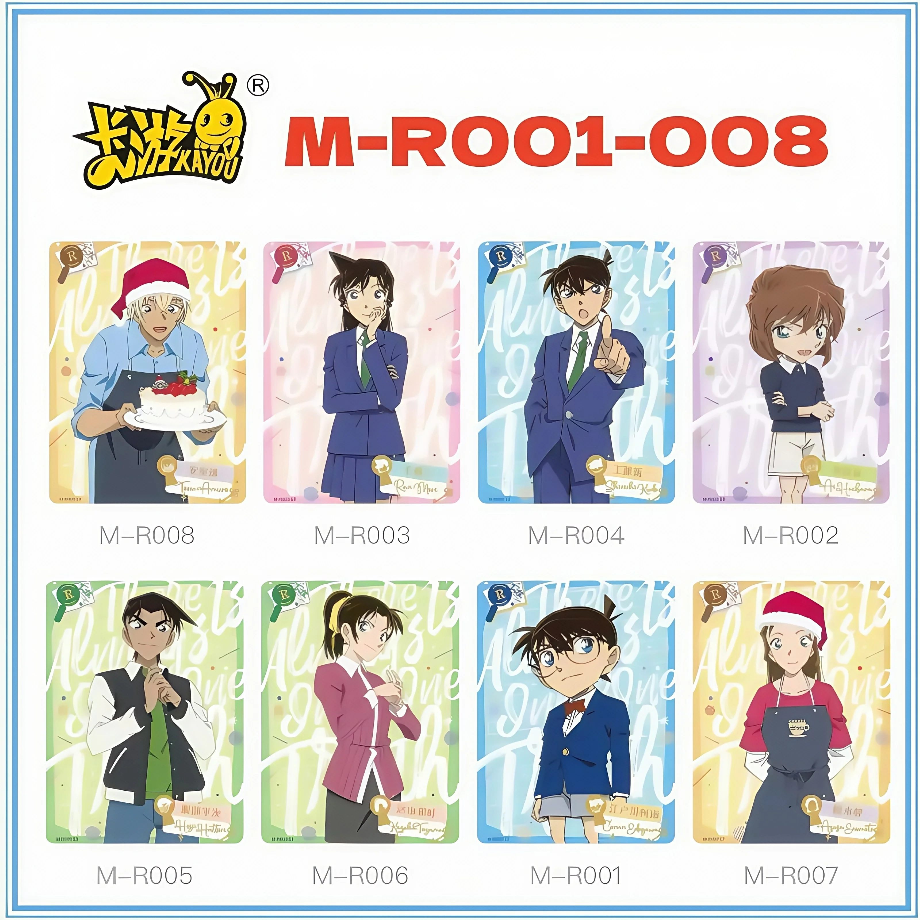 KAYOU Detective Conan Cards Reasoning Revealing Truth Anime GSR Cards Mouri Ran Kuroba Kaito Classic Halloween Theme  Toys Gifts