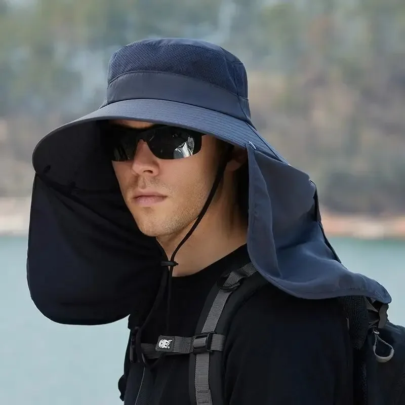 Sombrero de Pesca UV con Solapa Cuello - Transpirable Ajustable