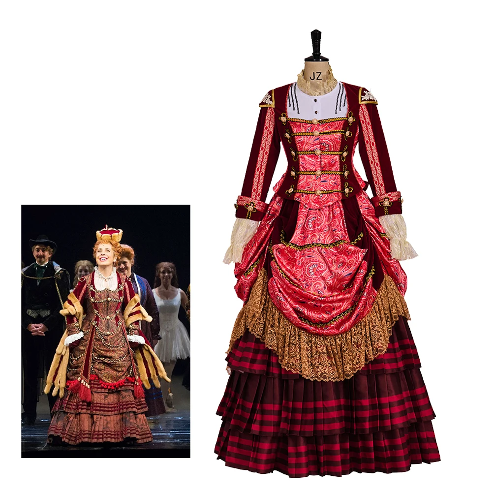 The Phantom Of The Opera Carlotta Cosplay Costume Victorian Bustle Dress Musical Stage Performance Halloween Ball Gown