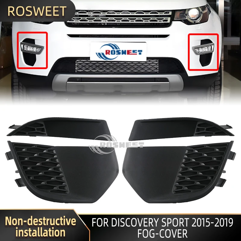 

Car Fog Light Cover Lamp Frame Grille Black For Discovery Sport 2015-2019 L550 Fog-Cover Car Accessories