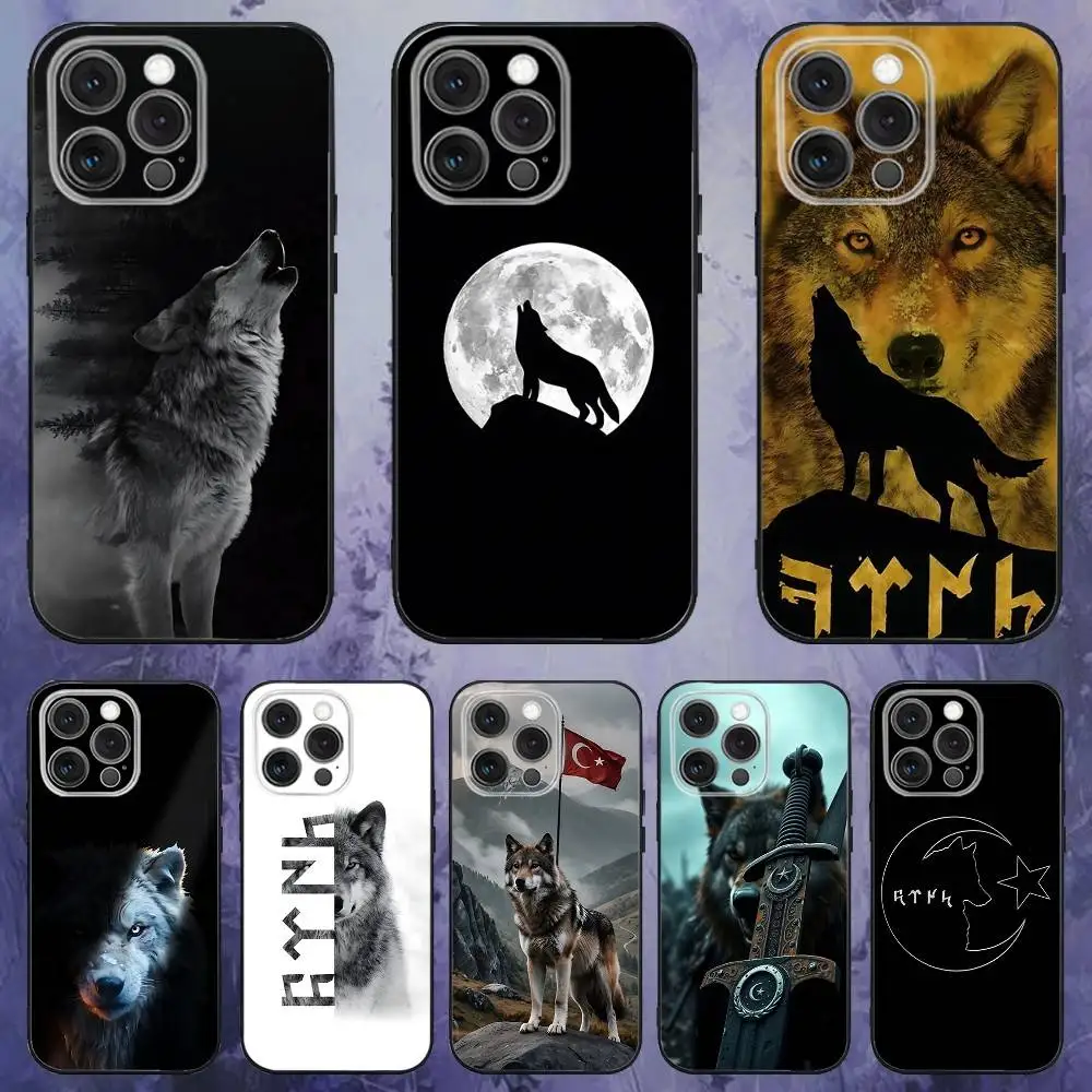 

Bozkurt Phone Case For iPhone 16e,16,15,14,13,12,11,Pro,X,XS,Max,XR,Plus,Mini Soft Black Cover