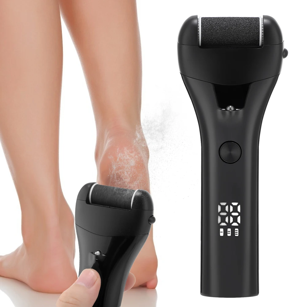 Electric Foot Grinder with Digital Display Rechargeable Callus Remover IPX4 Washable Automatic Dead Skin Callus Removal with USB