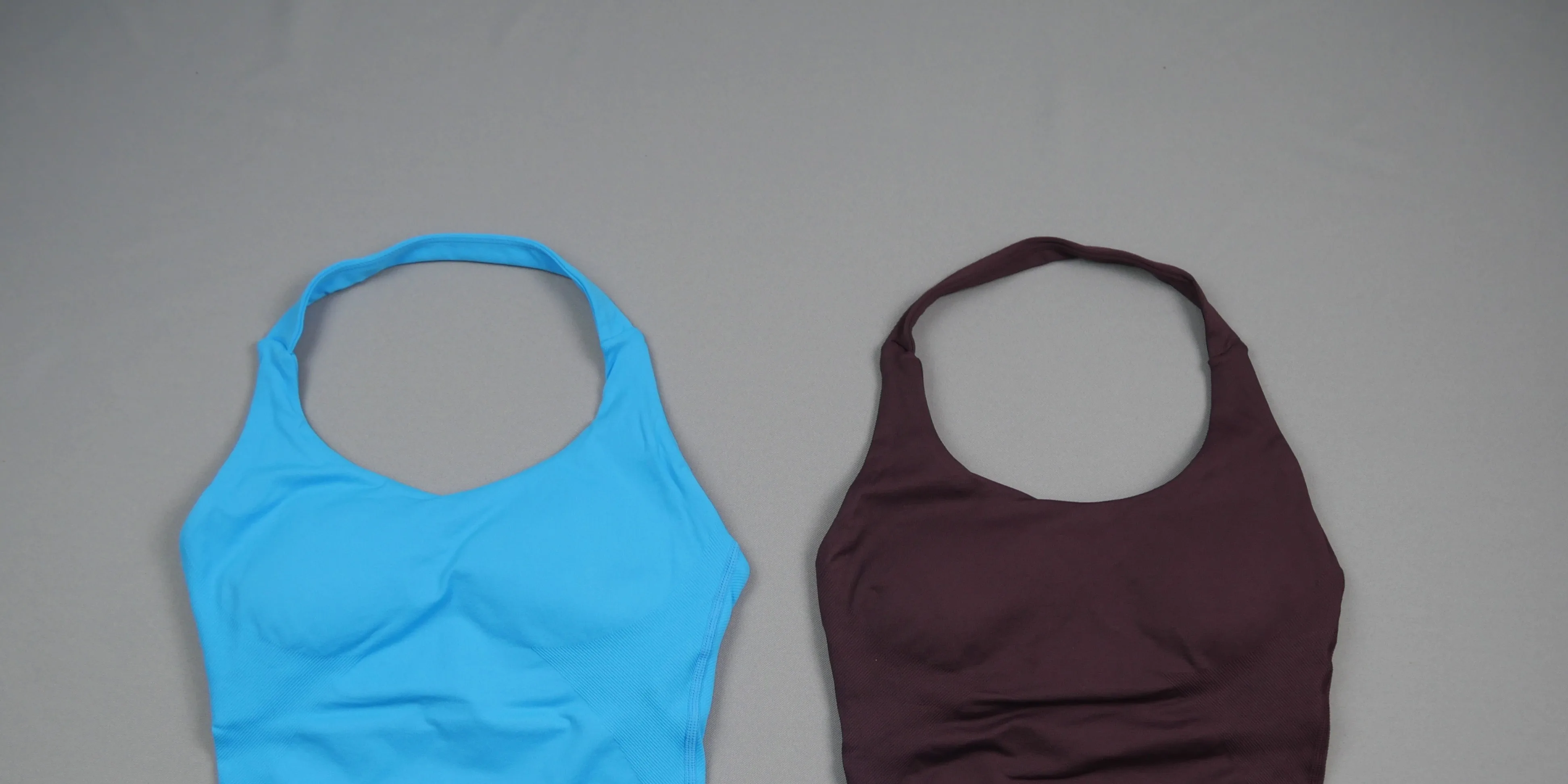 Nahtloses 2-Teiliges Yoga-Set für Damen, Langes Tanktop mit Breiten Trägern, Bauchkontrolle, Hochtaillierte Shorts, Schnelltrocknend, Hochelastisch, für Fitness – Detail 8