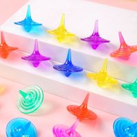 Mini Colorful Acrylic Gyro Interactive Handmade Rotating Gyroscope Educational Montessori Spinning Top Kindergarten