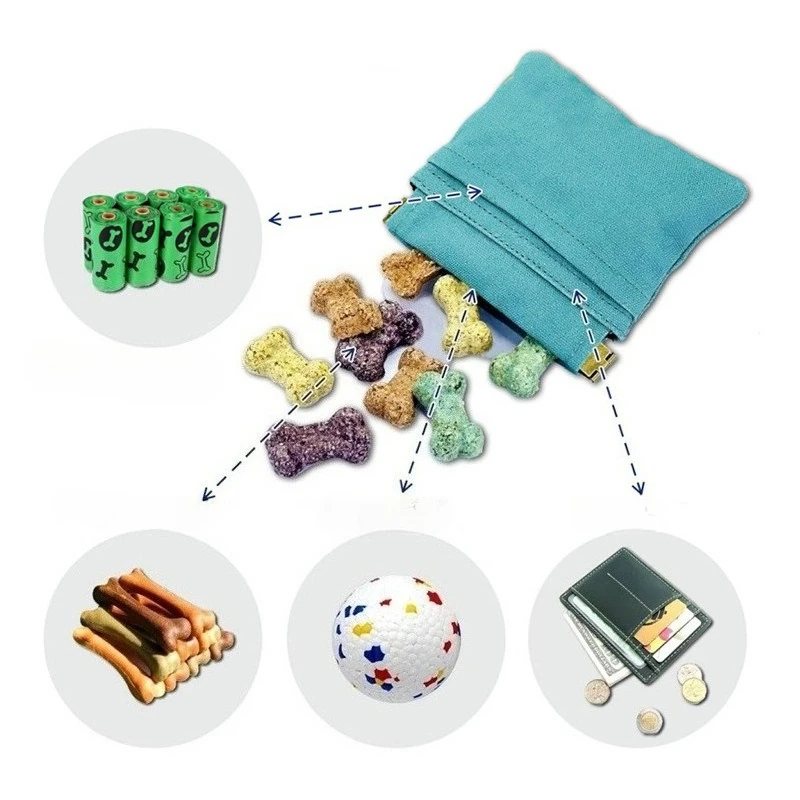 1Pc Pet Outdoor Feeding Dog Food Bag Portable Training Waist Pack Dog Training Treat Pouch for Walks and Obedience Pets Gear