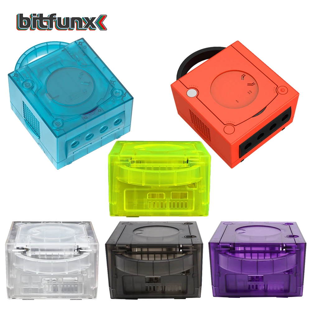 

Bitfunx Replacement Shell Transparent Ice Blue Case Protective Housing for Gamecube NGC Game Console for Gameboy Player DOL-017