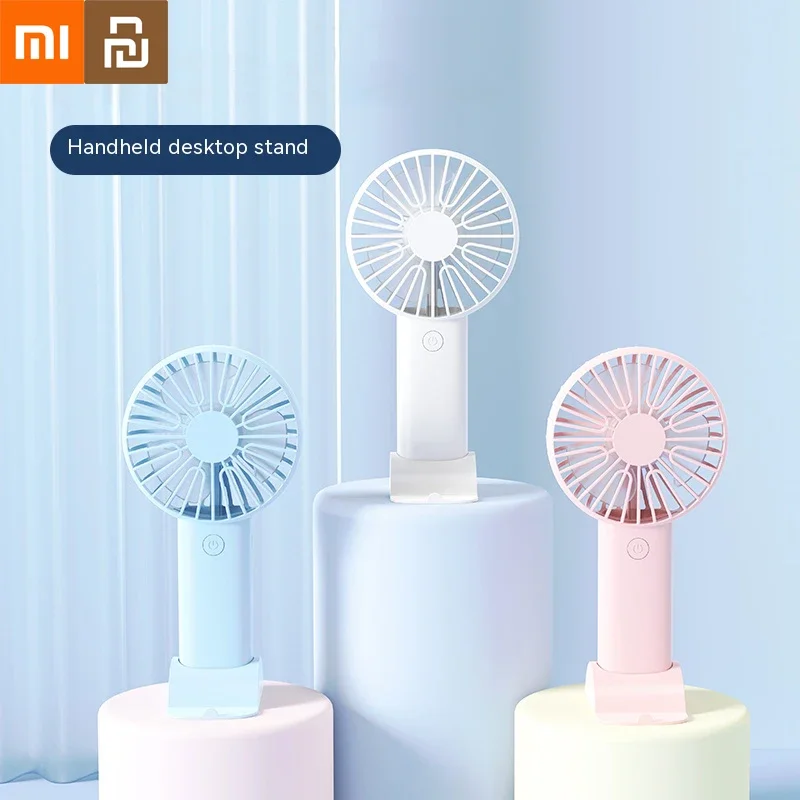 

Xiaomi Youpin Portable Fan Handheld Desktop Summer Mini Air Cooler No Leaf Rechargeable Fans For Travel Outdoor Office Home New