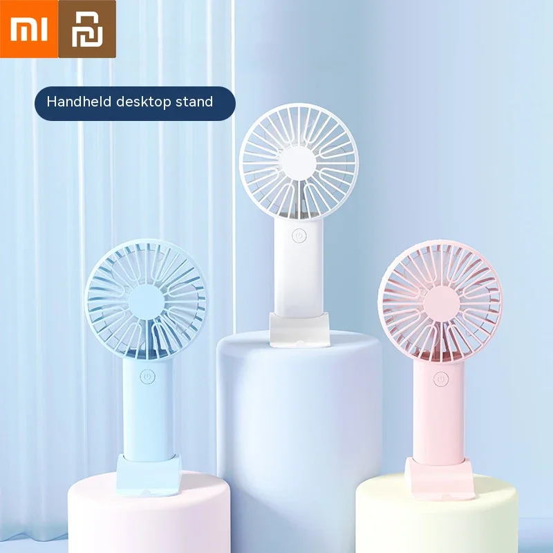 Xiaomi Youpin Portable Fan Handheld Desktop Summer Mini Air Cooler No Leaf Rechargeable Fans For Travel Outdoor Office Home New