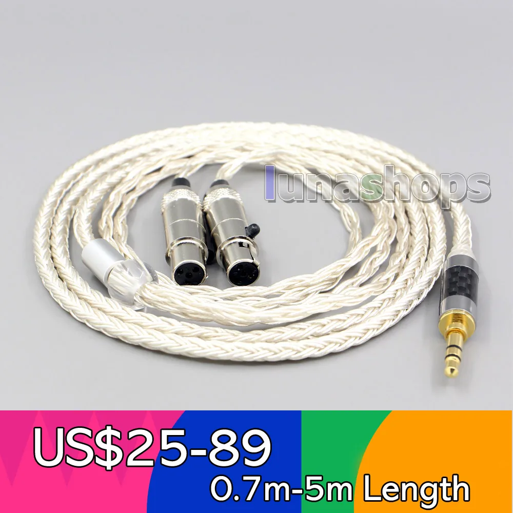 

LN007053 16 Core OCC Silver Plated Headphone Earphone Cable For Meze Empyrean Headphone