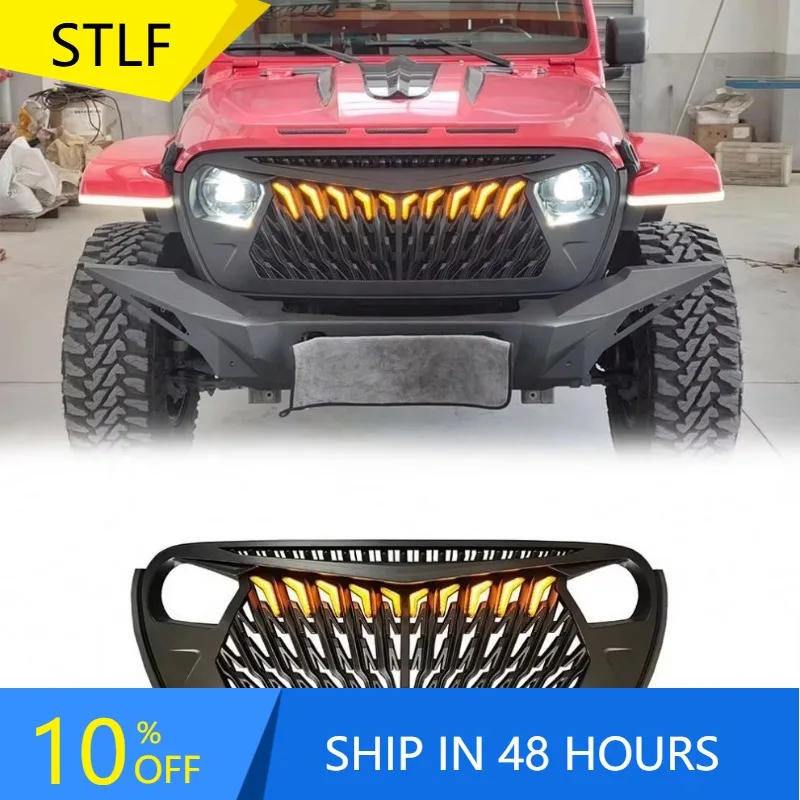 

Zuimi High-end Gobison 2018 2019 2020 2021 2022 4x4 Offroad Front Bumper Grill Car Grille Hawlk Wings For WRANGLER JL Grill