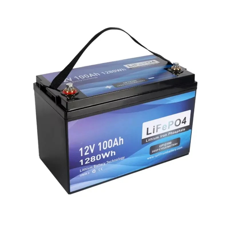 Self heating lithium iron phosphate 100Ah 12V battery can be used for RVs and ships