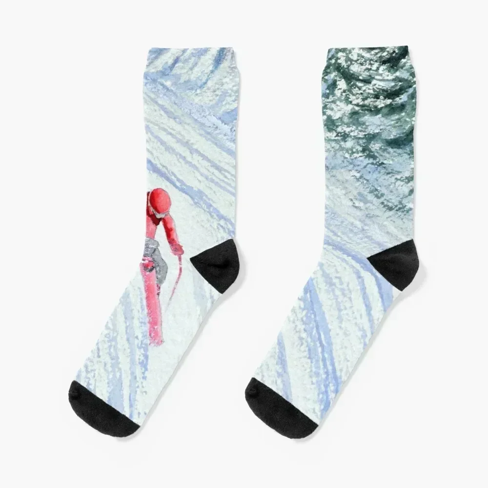 

Skiing - She's Leading The Way Socks kids halloween fashionable professional running Luxury Woman Socks Men's