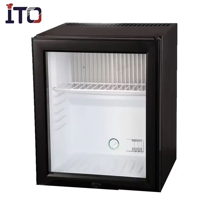 Minibar electrónico clásico para puerta de vidrio, minibar para hotel, venta directa de fábrica, gran oferta