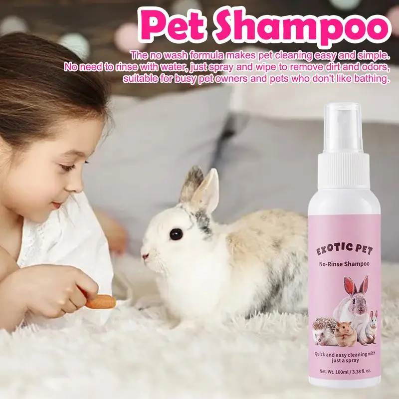 Dry Dog Shampoo 100ml Sensitive Dog Shampoo Dog Shampoo No Rinse Cat Shampoo Spray Cats Puppies Shampoo And Conditioner Moisturi