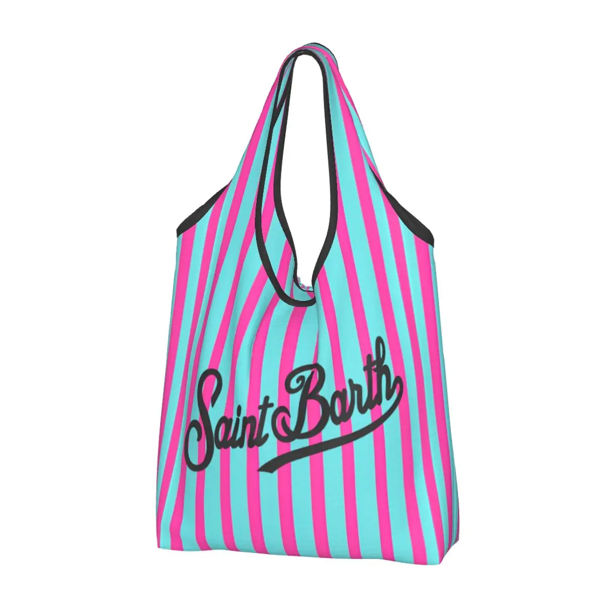 

S-SAINT B-BARTH Shopping Bag Foldable Grocery Tote Bags Large Capacity Recycling Bags Washable Handbag