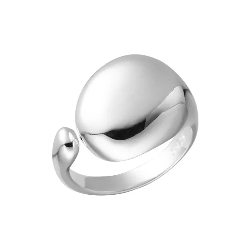 XINYI New in 925 Sterling Silver Ellipse Smooth surface Women\'s Rings Wedding Luxury Designer Jewelry Wholesale Jewellery Moneys