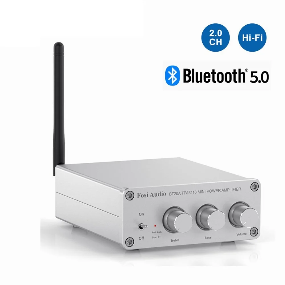 New! Audio BT20A Bluetooth 5.0 Receiver Amplifier Audio Digital Power Amplifier 2*100W Mini HiFi Class D Home Speaker