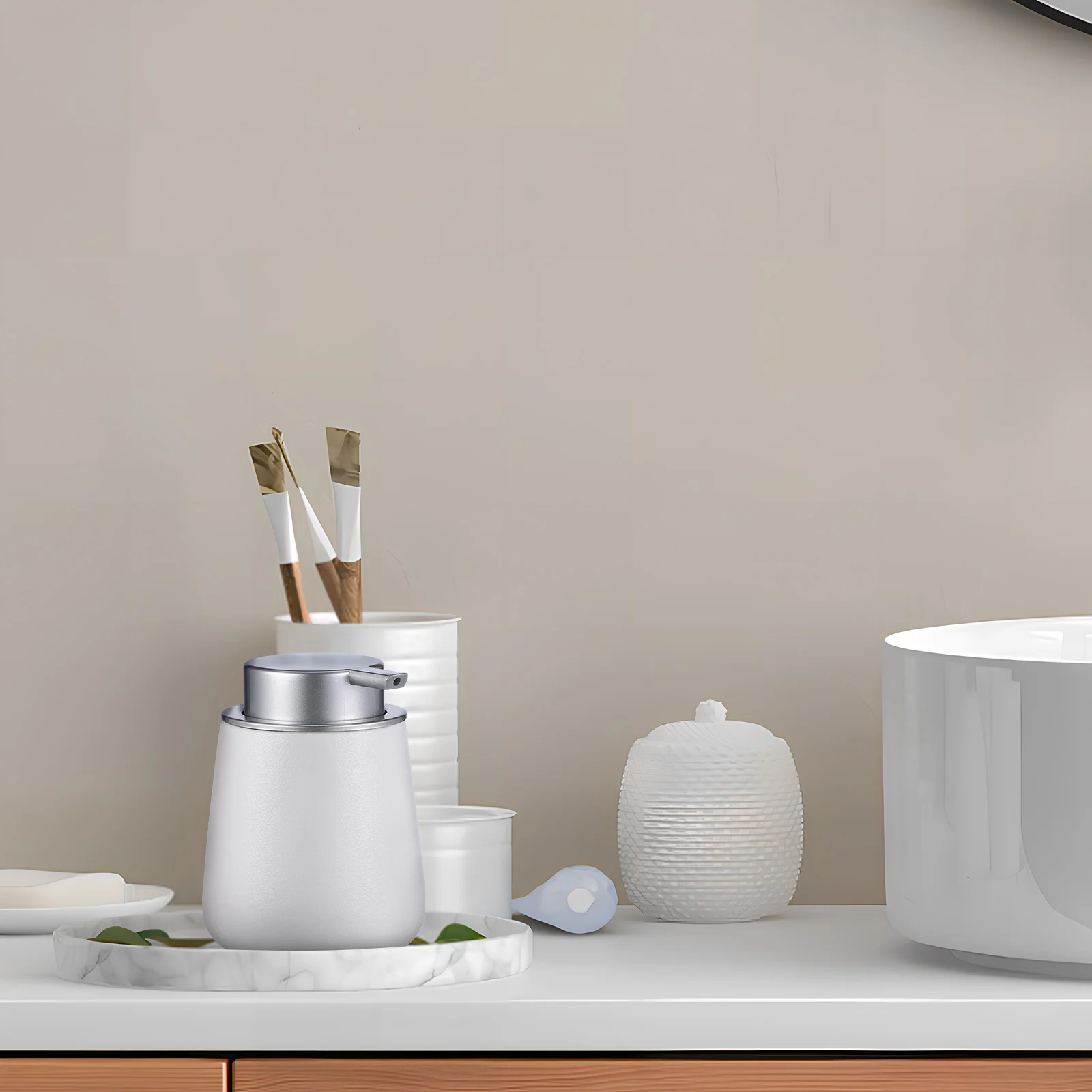 

Soap Dispenser Bottle Non-Transparent Pump for Lotion Hand Soap Dish Body Wash Shampoo Conditioner Bathroom Storage