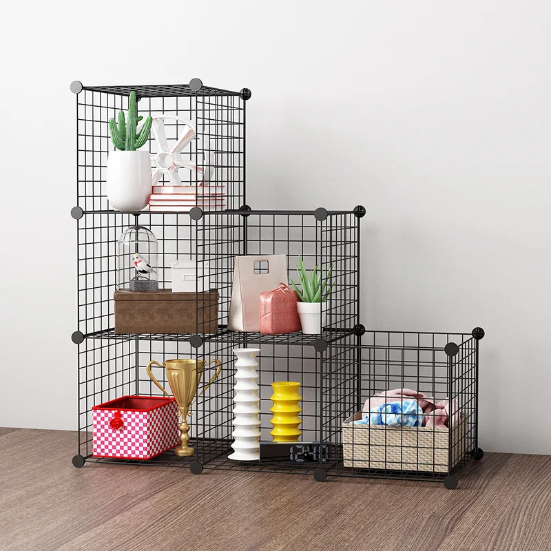 

Living room home baking paint iron net assembly iron net rack factory direct complete sets of storage cabinets, flower racks, bo