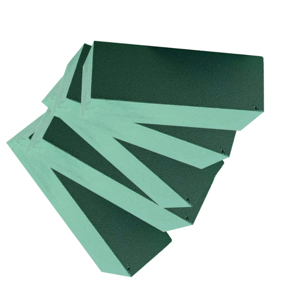

5pcs Floral Foam Blocks Flower Brick For Flowers Green Eco-Friendly Odorless Flower Mud Moisture Retaining Craft Base