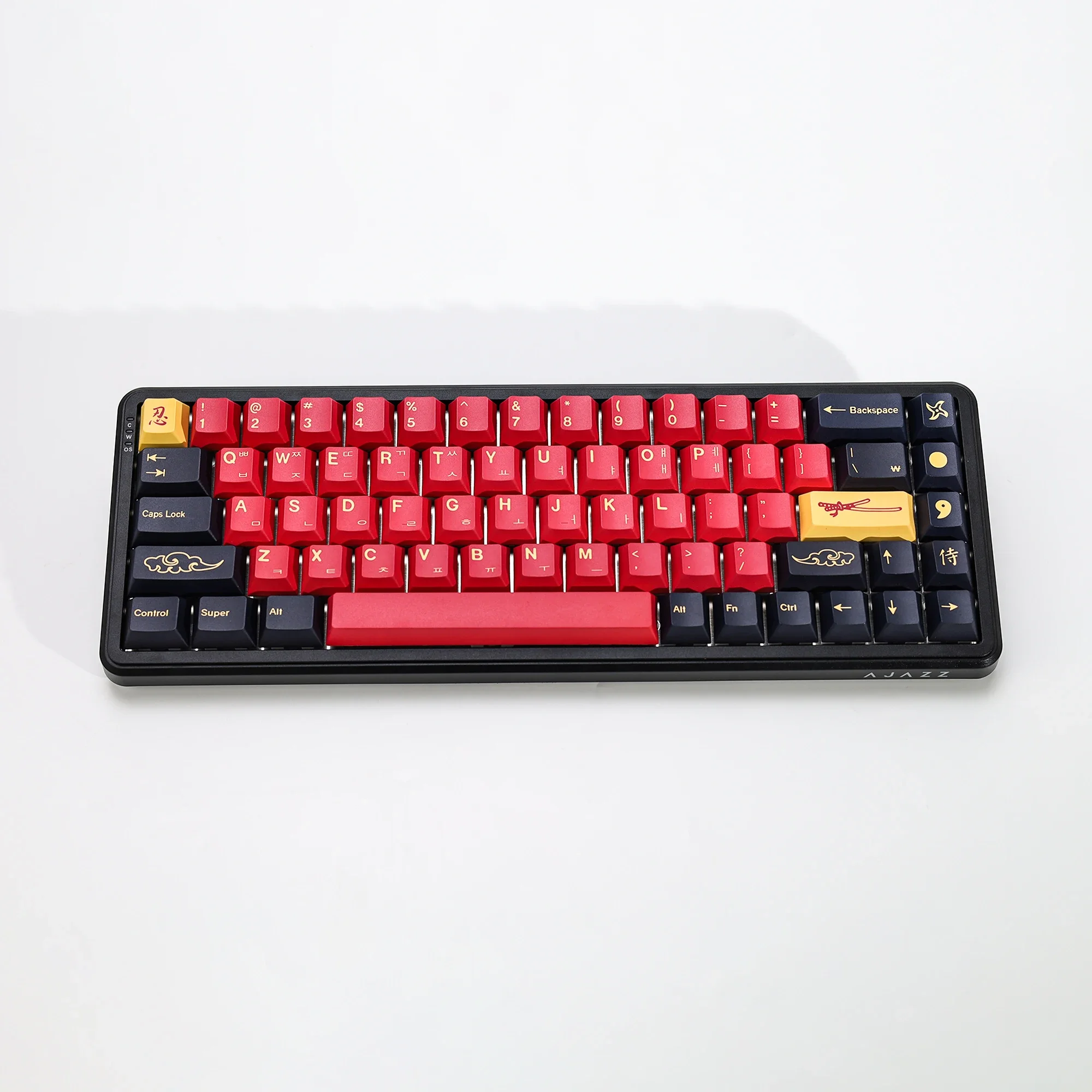 KBDiy Koreanische Tastenkappen Retro GMK Red Samurai Cherry Profile PBT Ailce Tastenkappen-Set für 60% Gaming Mechanische Tastatur – Detail 6