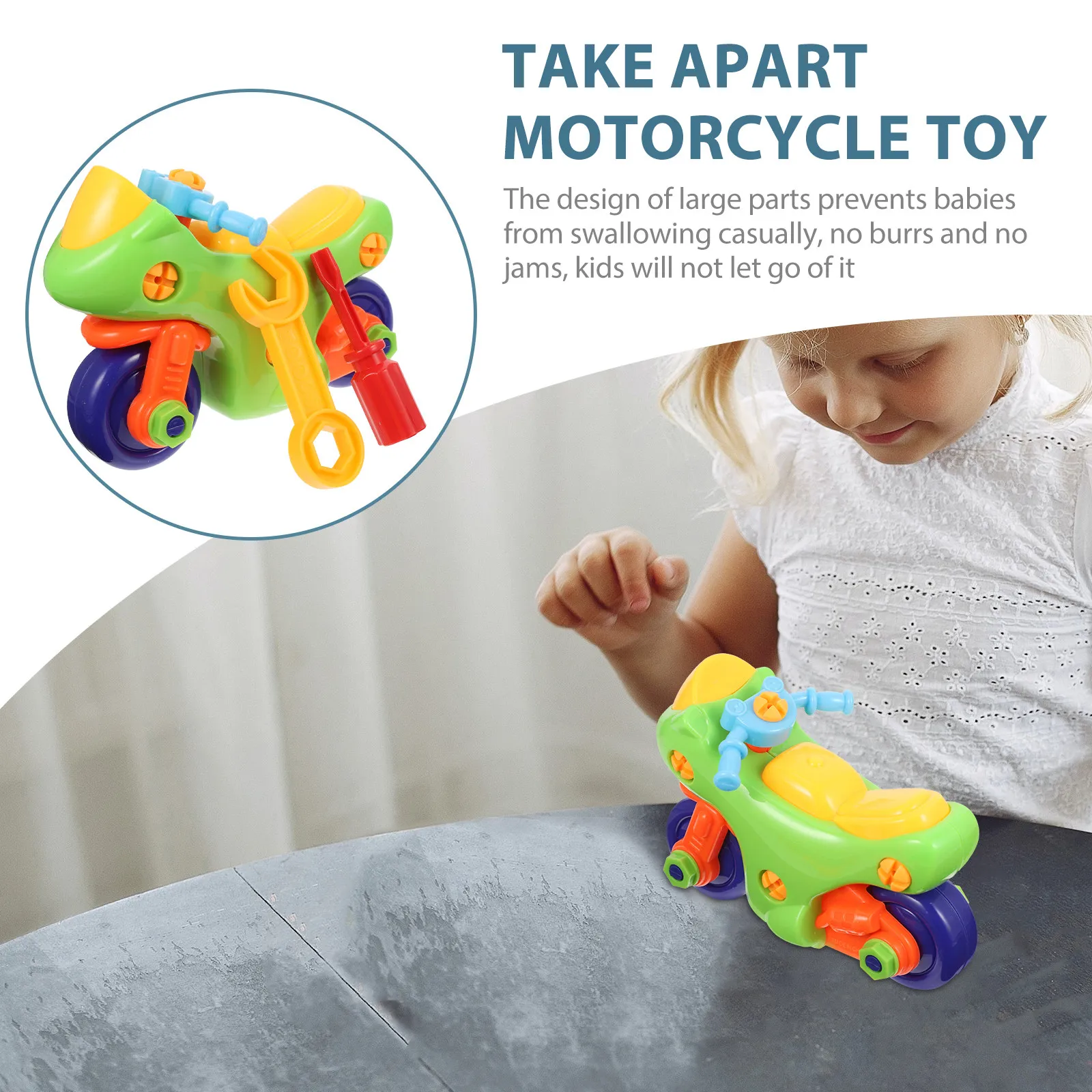 Plastic Take-Apart Motorcycle Toy for Kids – Colorful Educational Building Blocks to Develop Hands-On Skills