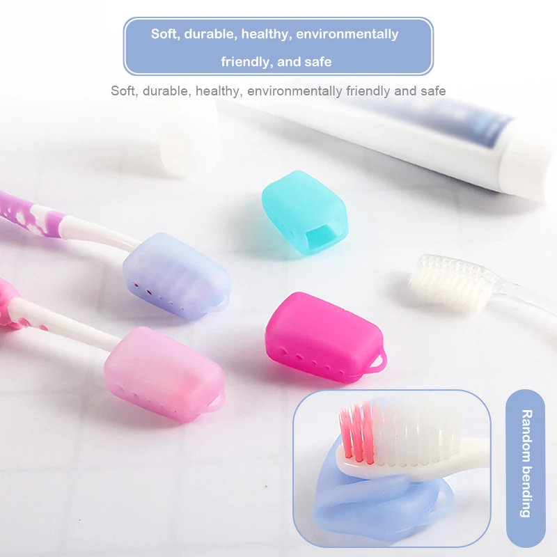 Étui de voyage pour brosse à dents en gel de pton, portable, rangement, anti-poussière, tête, housse de protection, 1 pièce