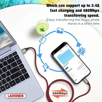 1米/2米/3米 USB A 轉 Lightning MFi 認證線,適用於 iPhone 14/13/12/11/X/XR/Pro Max 快速充電線/線 10 最佳銷售 iPhone 14 充電器 - №10