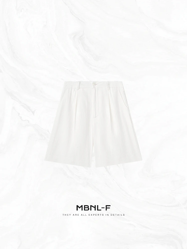 

MBNLF Charles 00% Linen Loose Fit Five ket Pants Spring 2025 Ladies Premium Jeans Loose Comfortable Classic Sle