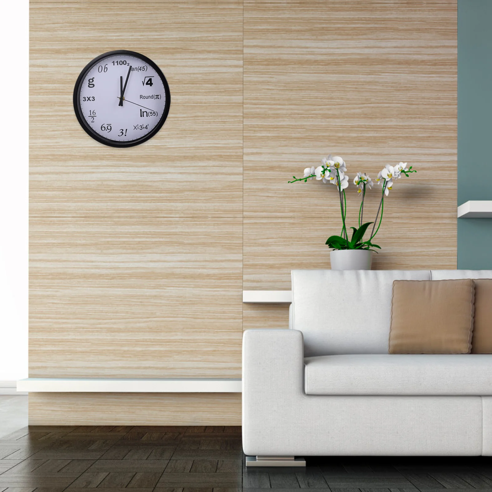 

Home Decor Wall Decoration Clock Living Rome Room Round Hanging Decorative Math