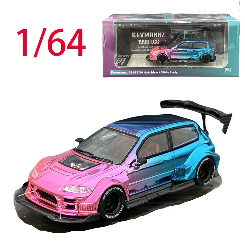 

DCM литой под давлением масштаб 1/64 Honda Civic Kevmannz GT EG6 хэтчбек сплав модель автомобиля игрушки для мальчиков подарок