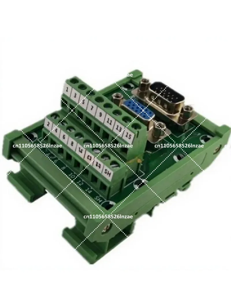 DB15 VGA Female Male D-SUB 15 Pin Port Breakout PCB Board Screw Terminal Module Adapter Connector Din Rail Mounting