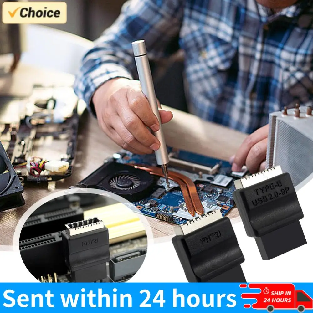 Motherboard Extension Adapter USB2.0 9pin Male To Type-E Female Adapter TYPE-E Interface Header Adapter for PC Desktop